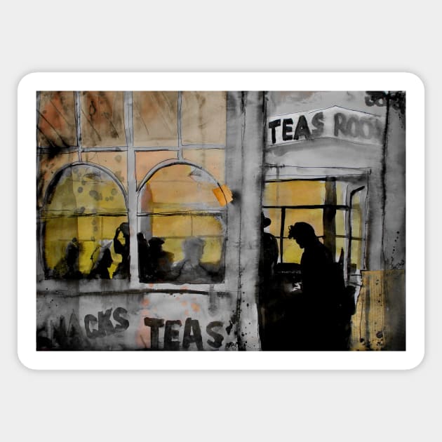 The tea room Sticker by Loui Jover 